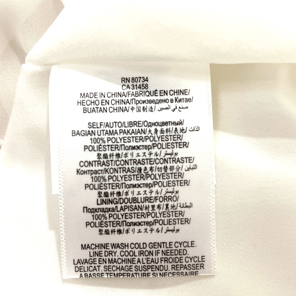 BCBGeneration Sheer, Flowing White Sleeveless Dress with Lining - Picture 12 of 13